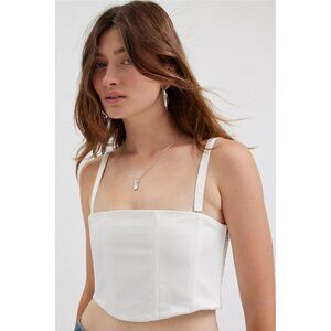 NWT WILDFANG UO Exclusive Essential 6-Way White Corset Top, Size: Small